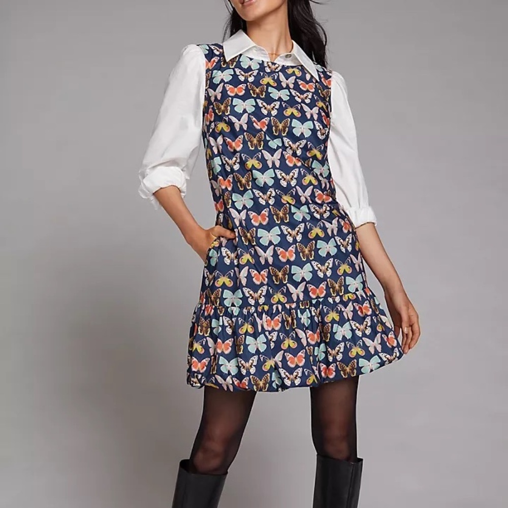 Anthropologie Maeve Butterfly Mod Shift Dress
